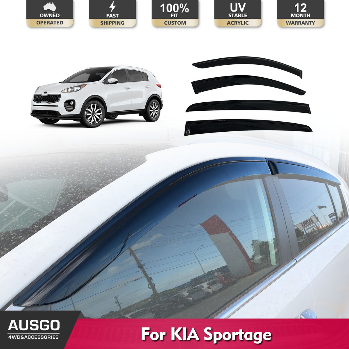 Luxury Weather Shields for KIA Sportage QL Series 2015-2021