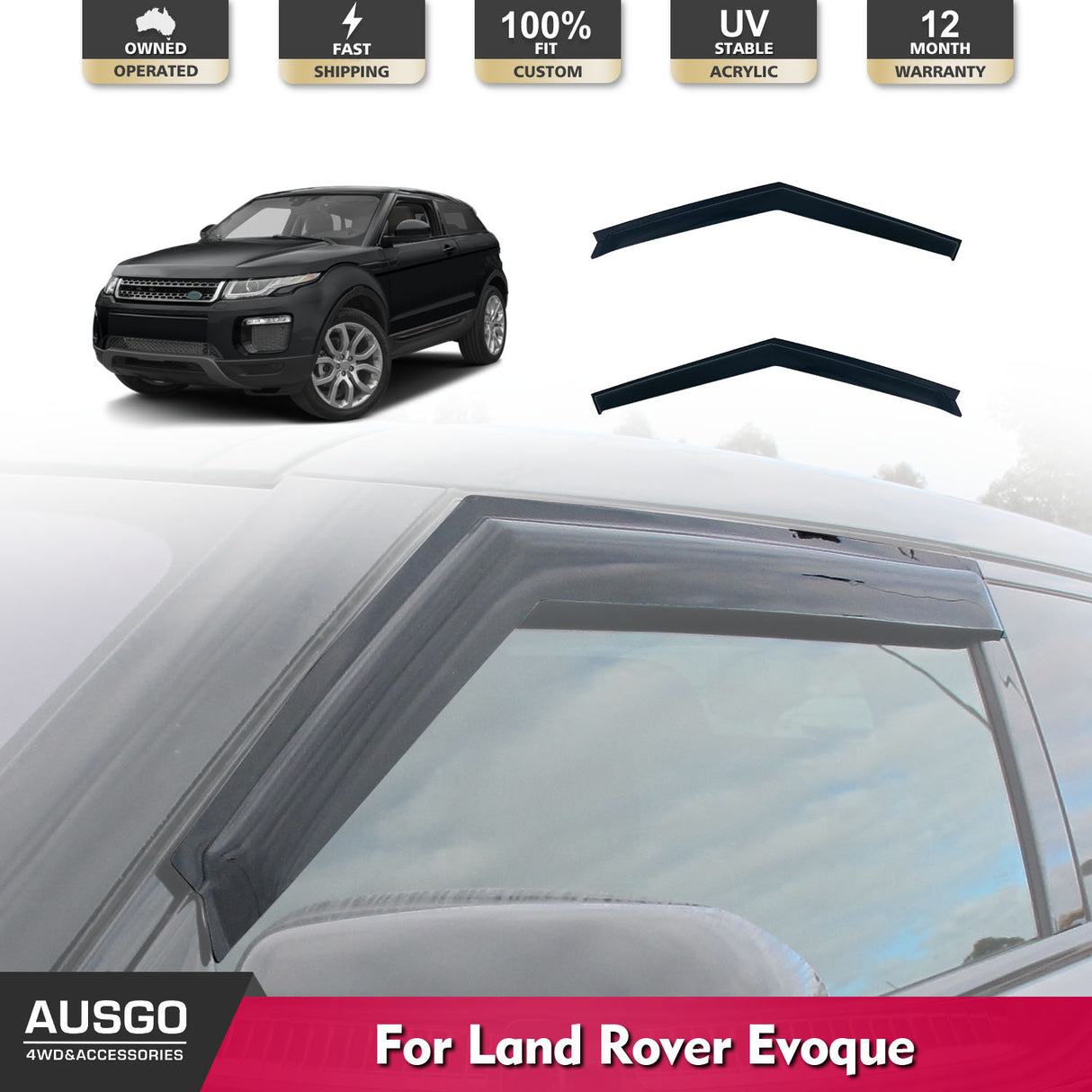 Weather Shields for Land Rover Range Rover Evoque 3door L538 2011-2018