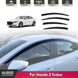 Stainless Trim Weather Shields for Mazda 3 BP Series Sedan 2019-Onwards