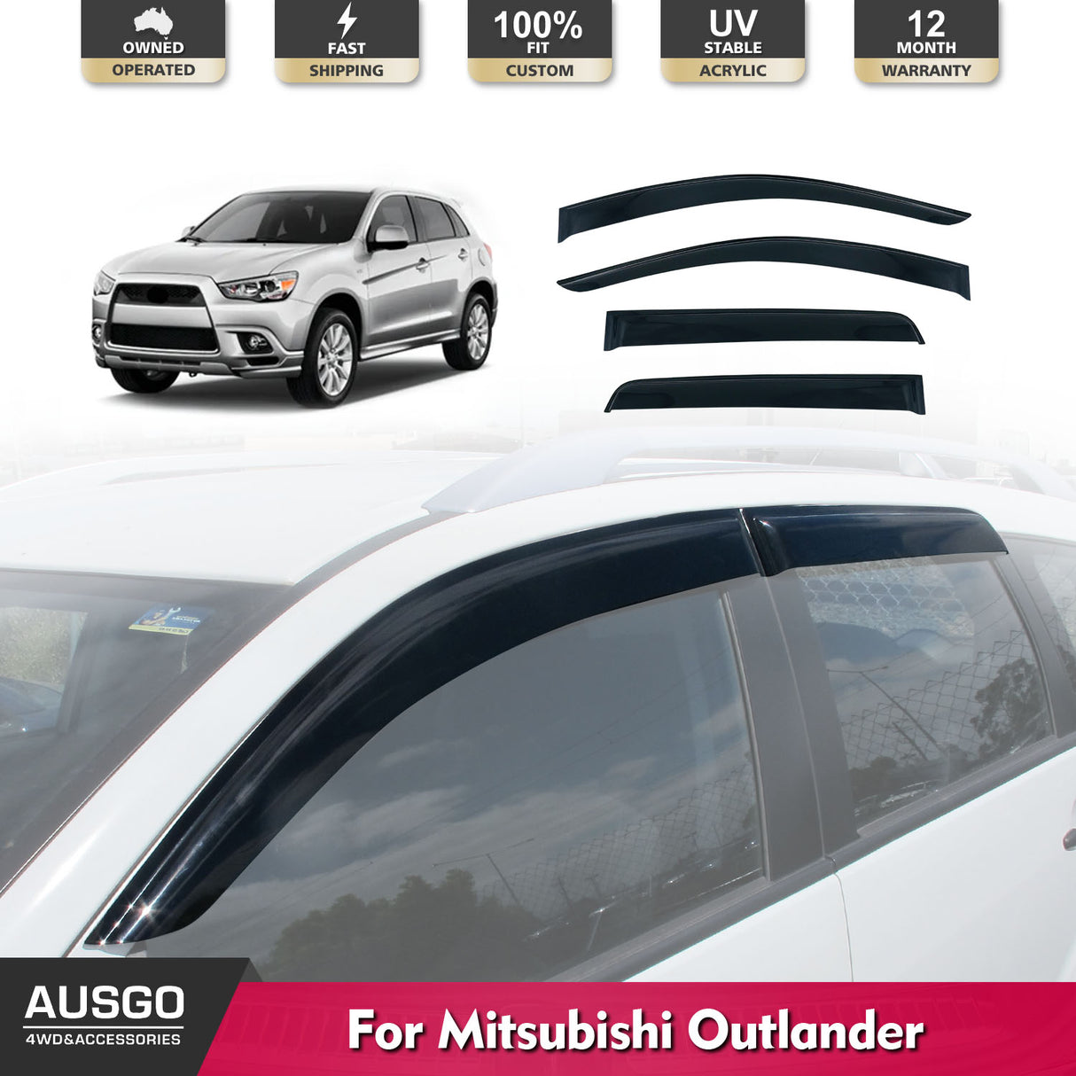 Weather Shields for Mitsubishi Outlander ZG ZH 2006-2012