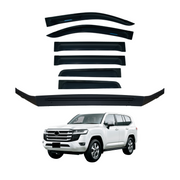 Wide Type Weather Shields + Bonnet Protector for Toyota Land Cruiser 200 LC200 2016-2021