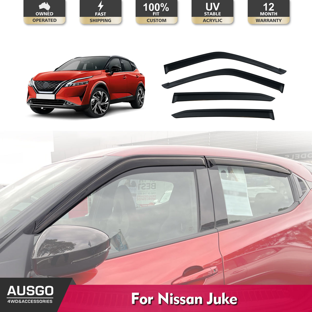 Luxury Weather Shields for Nissan Juke 2020-Onwards