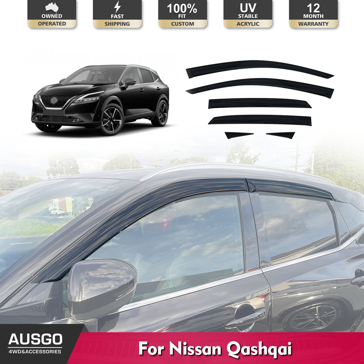 Luxury Weather Shields for Nissan Qashqai J12 Series 2022-Onwards