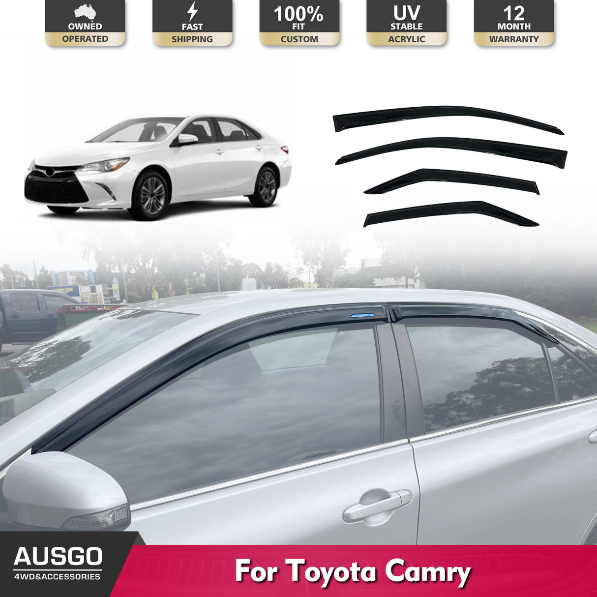 Luxury Weather Shields for Toyota Camry 2015-2017