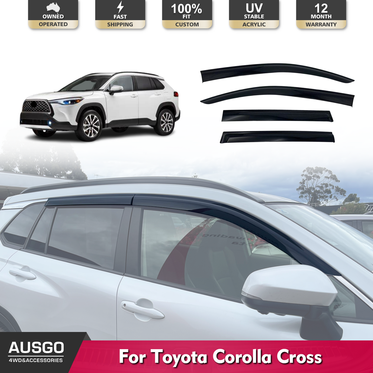 Injection Weather Shields for Toyota Corolla Cross SUV 2022-Onwards