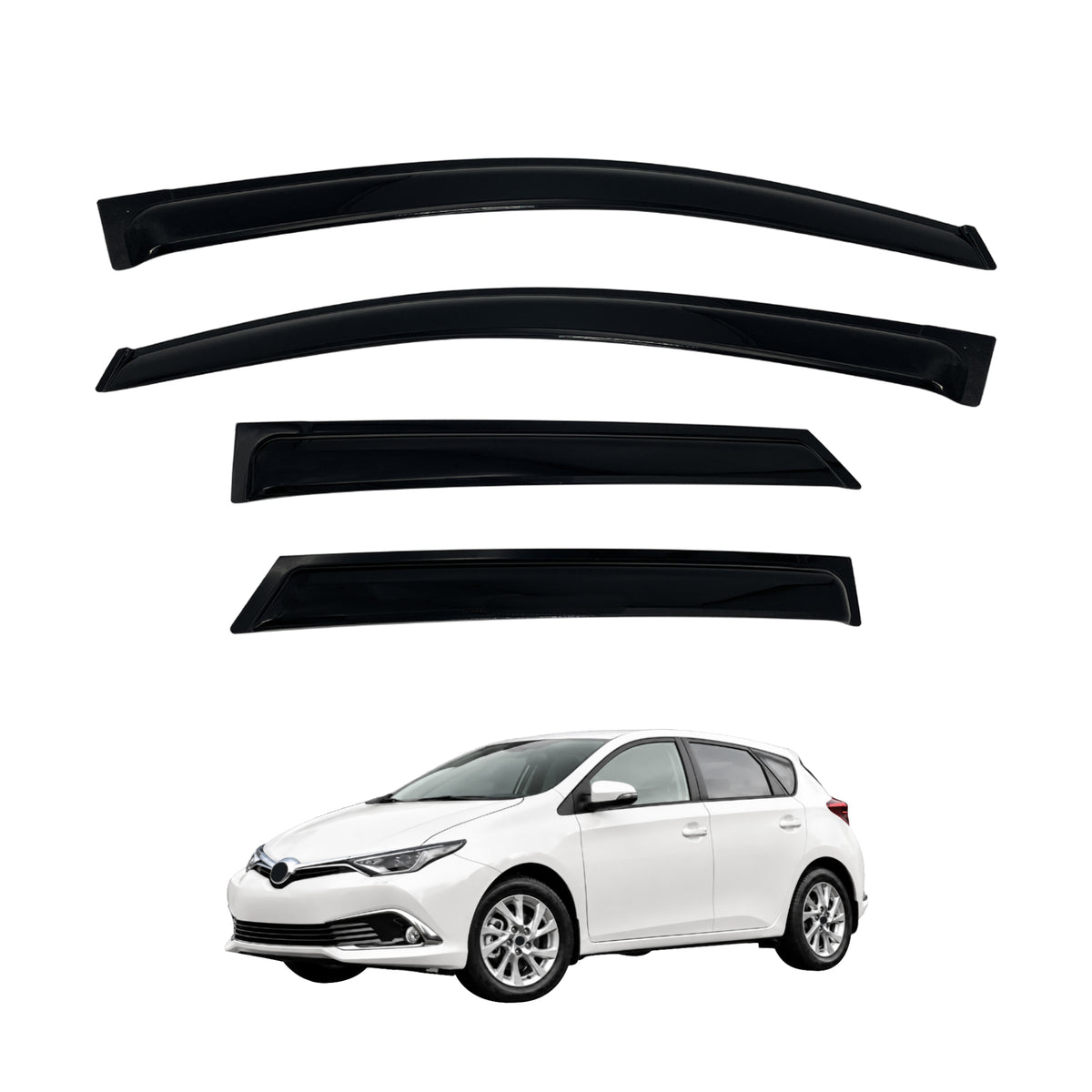 Luxury Weather Shields for Toyota Corolla Hatch 2012-2018