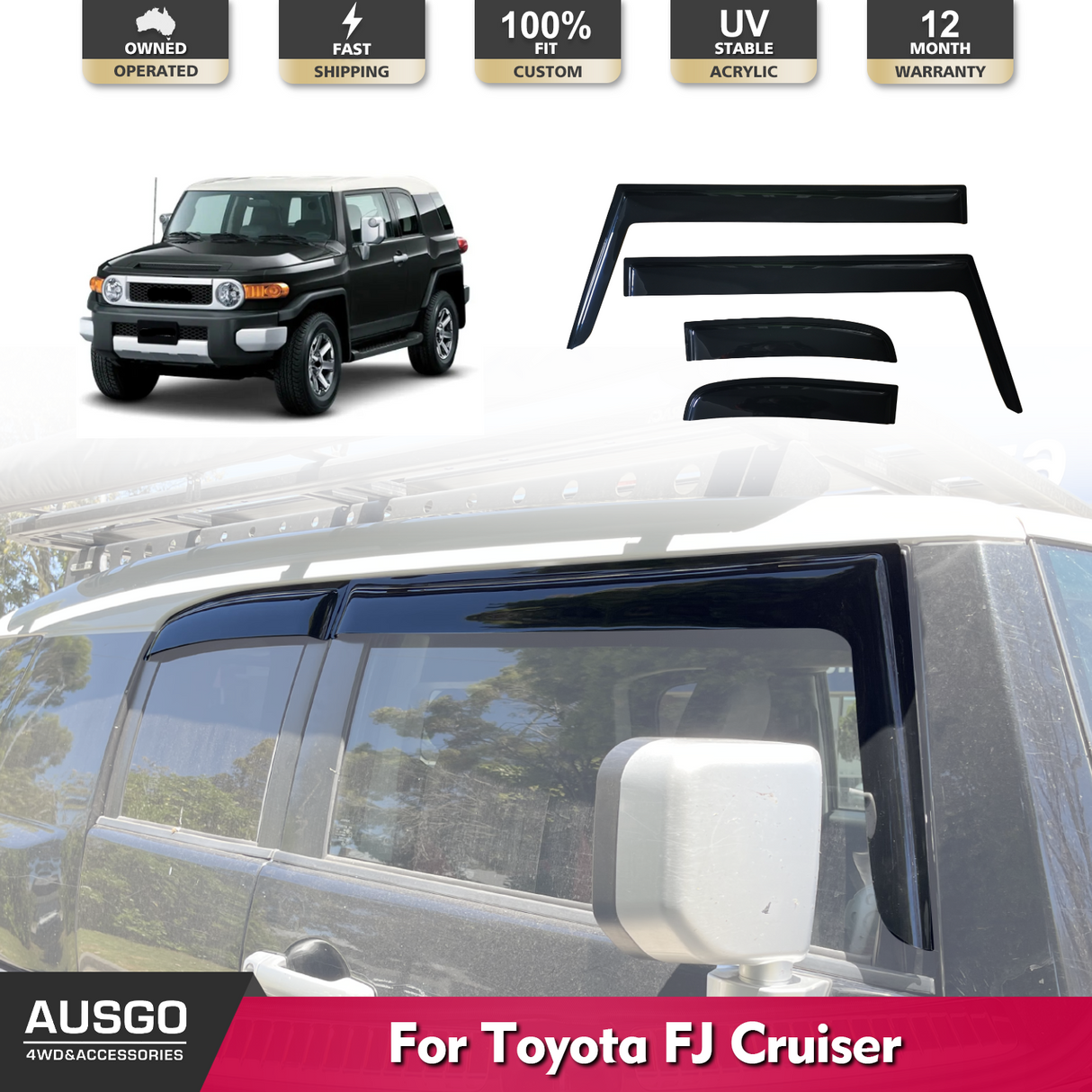 Weather Shields for Toyota FJ Cruiser 2011-2019