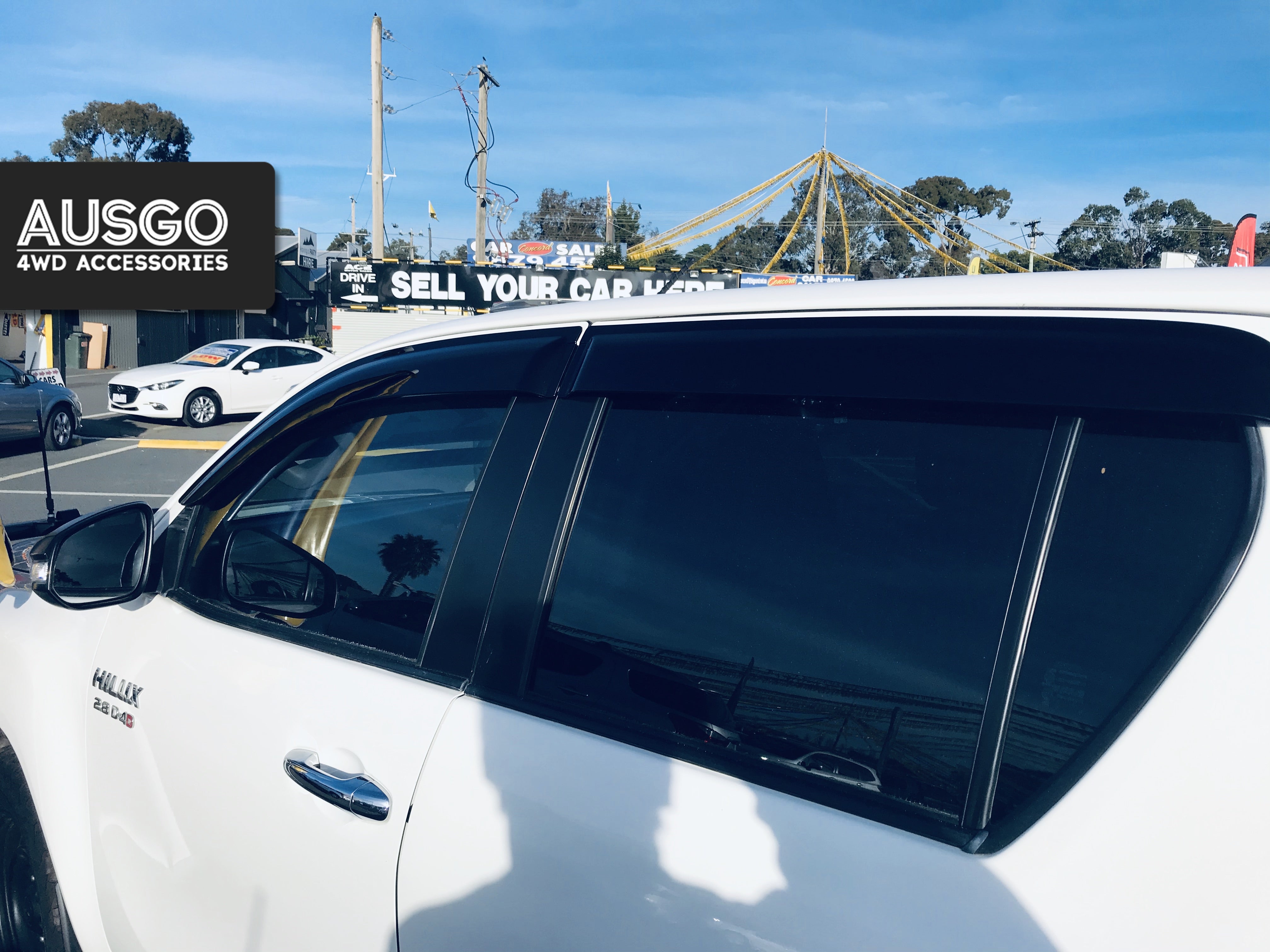 Injection Weather Shields + Bonnet Protector for Toyota Hilux Dual Cab 2015-2020