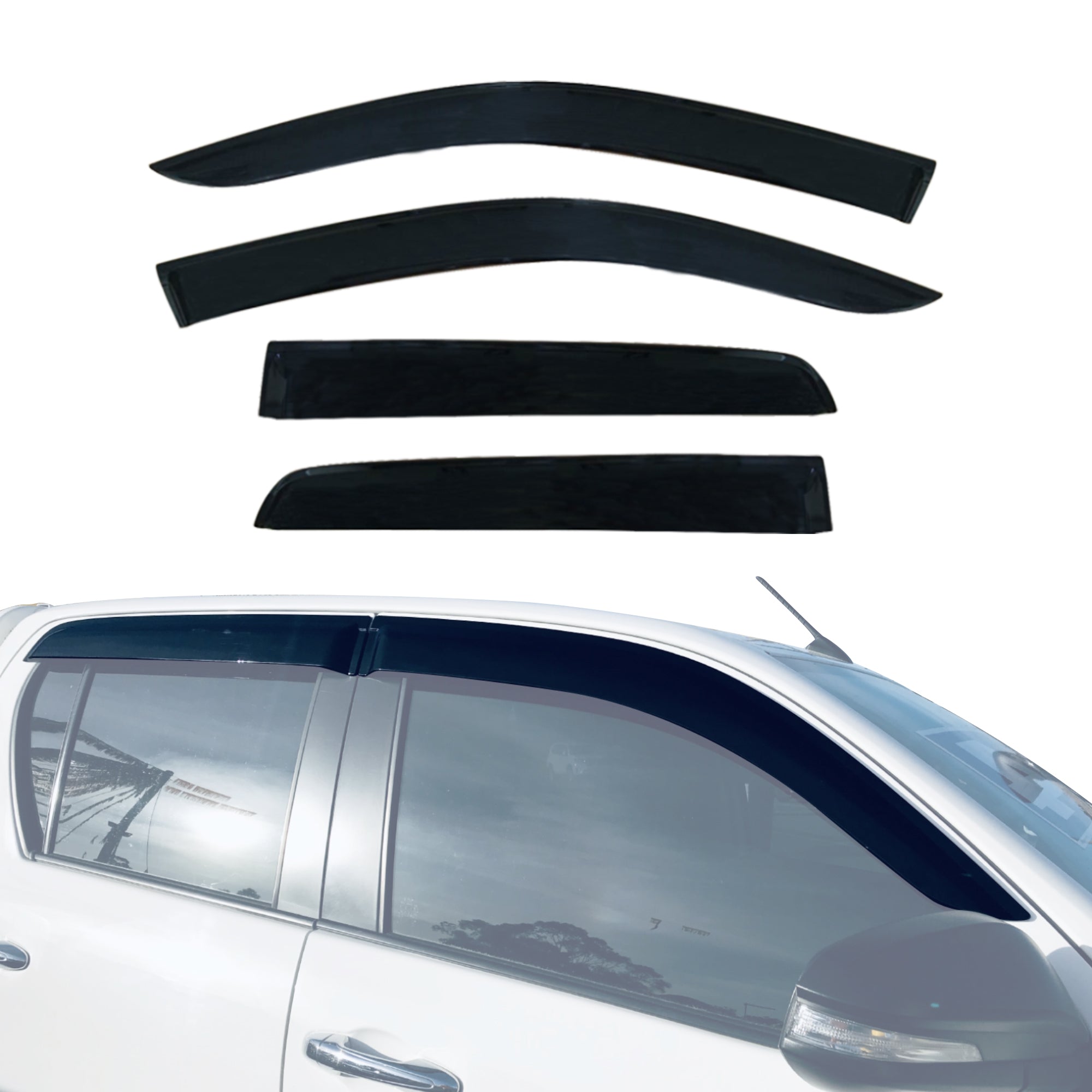 Injection Weather Shields for Toyota Hilux Dual Cab 2025-Onwards