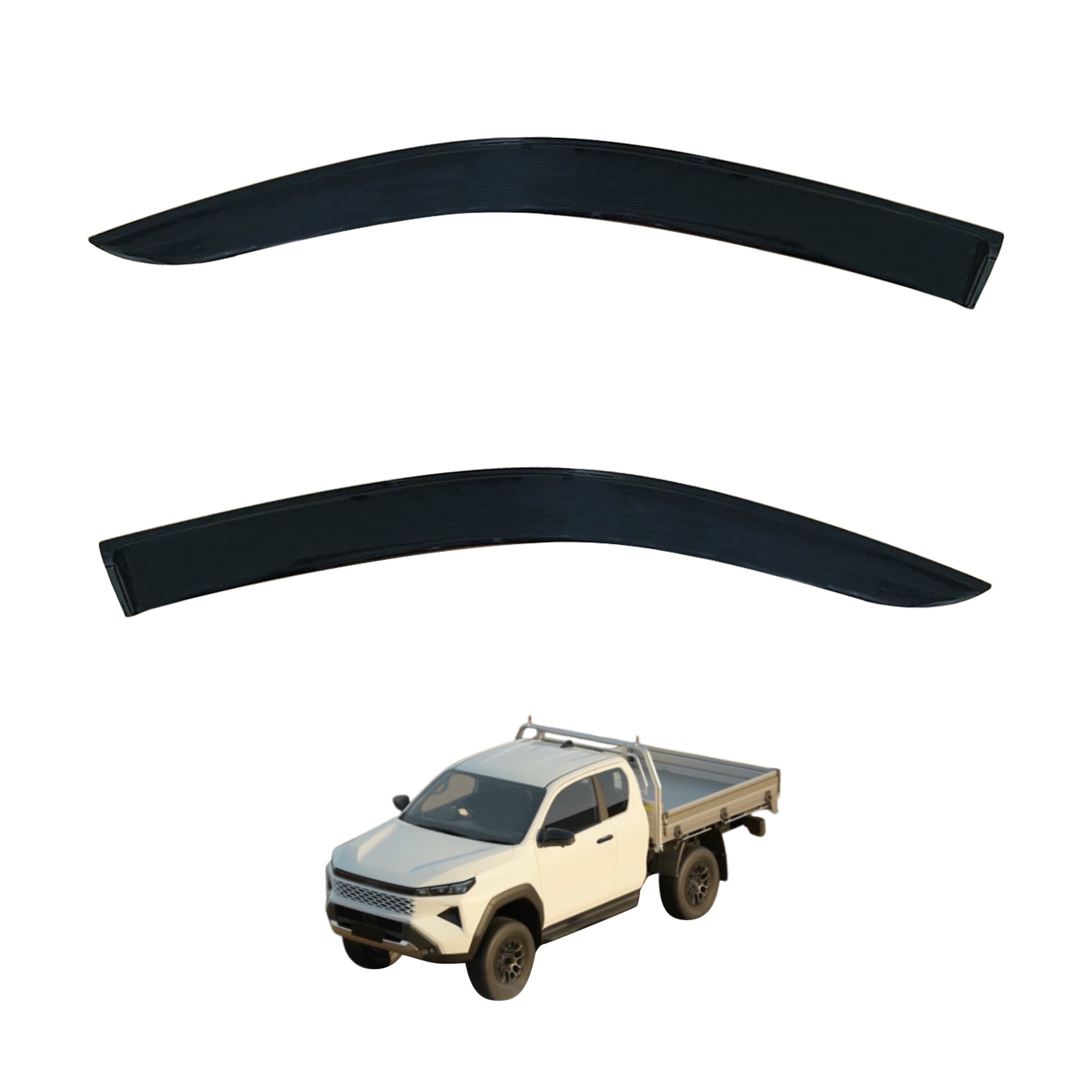 Injection Weather Shields for Toyota Hilux Extra Cab 2025-Onwards Front 2PCS