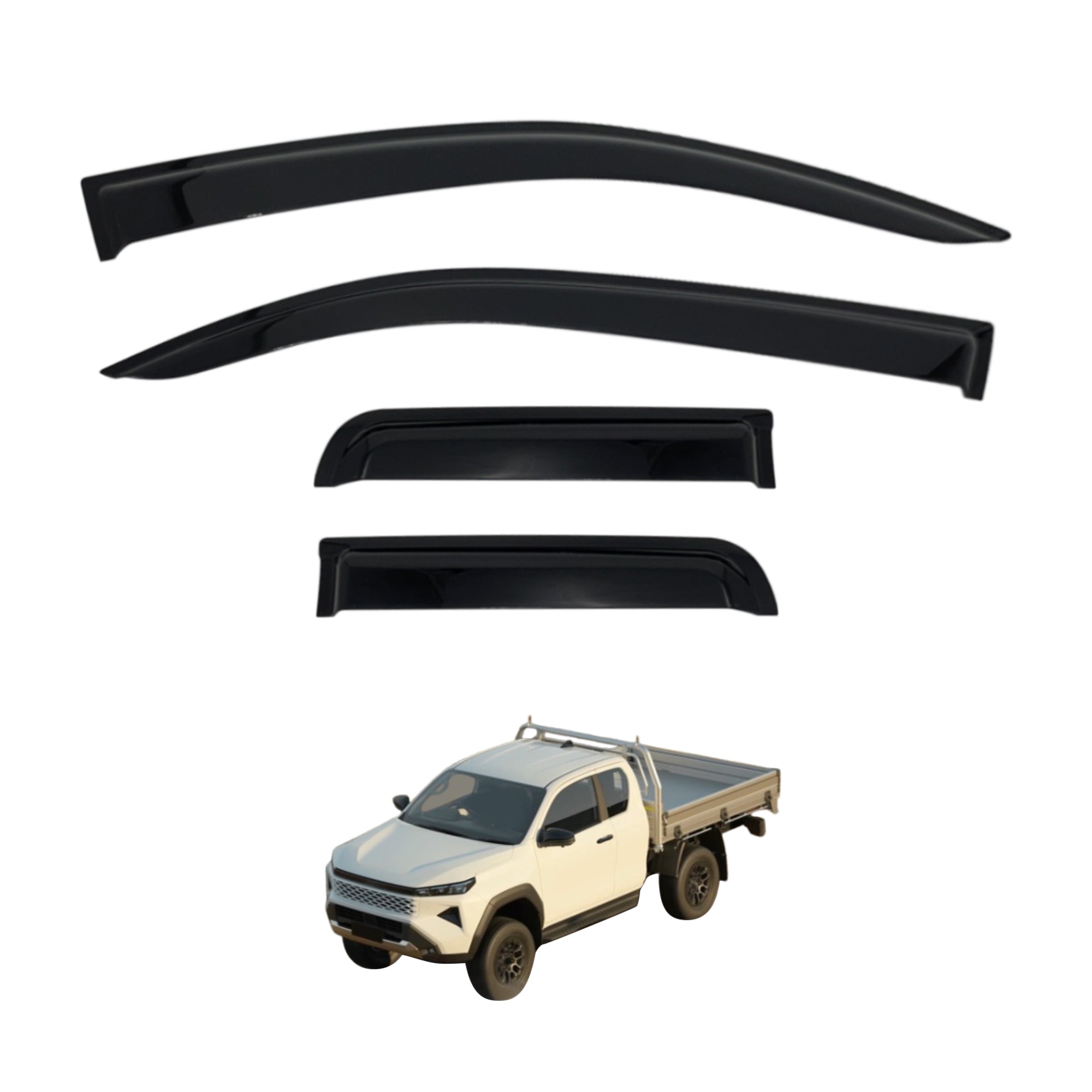 Injection Weather Shields for Toyota Hilux Extra Cab 2025-Onwards
