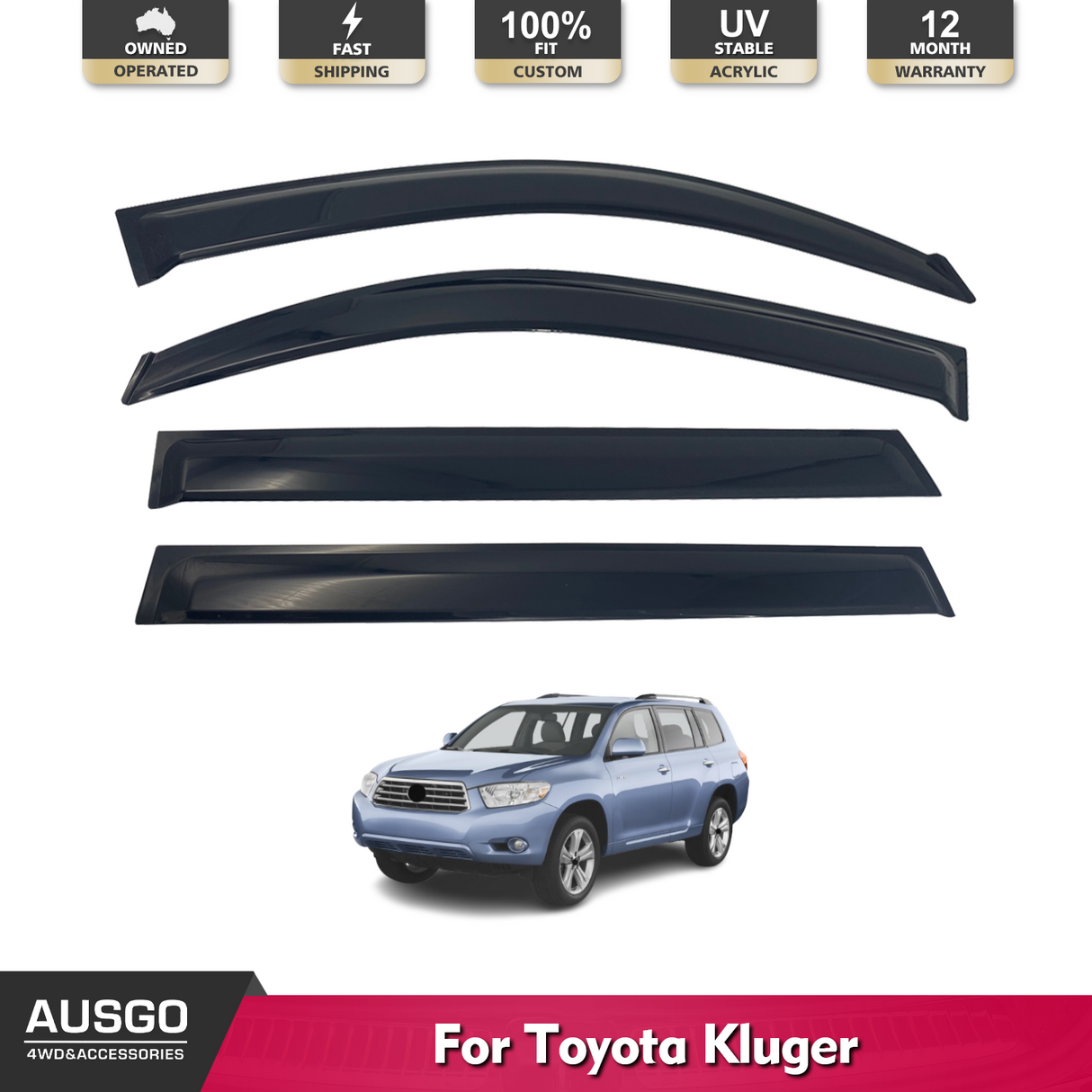 Luxury Weather Shields for Toyota Kluger 2007-2013