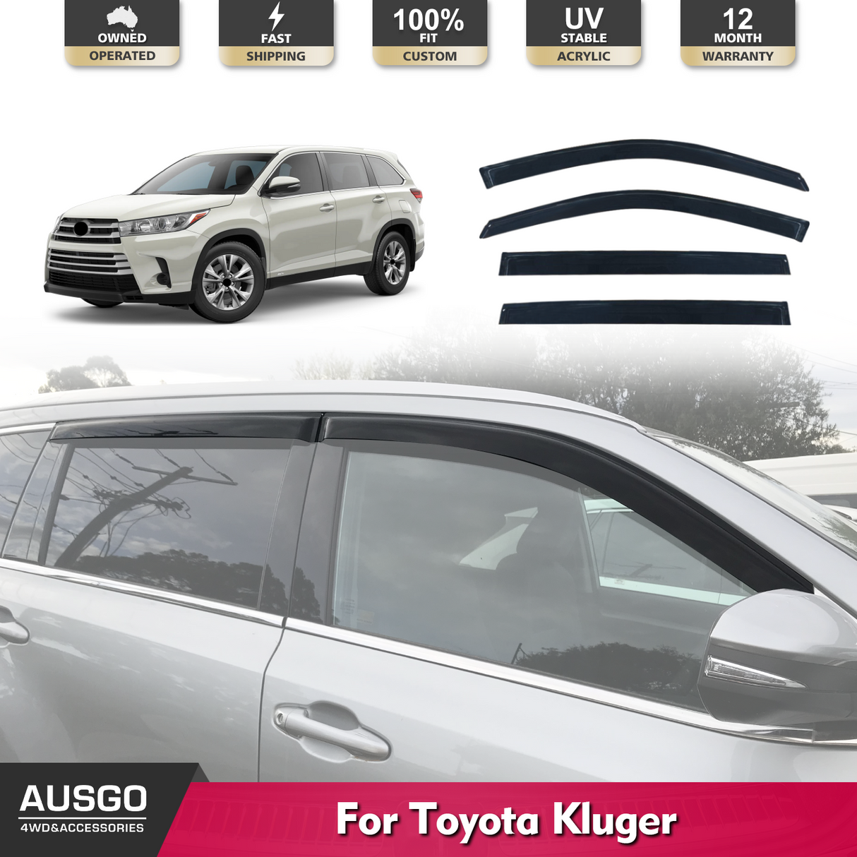 Weather Shields for Toyota Kluger 2013-2020