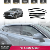 Stainless Trim Weather Shields for Toyota Kluger 2021-Onwards