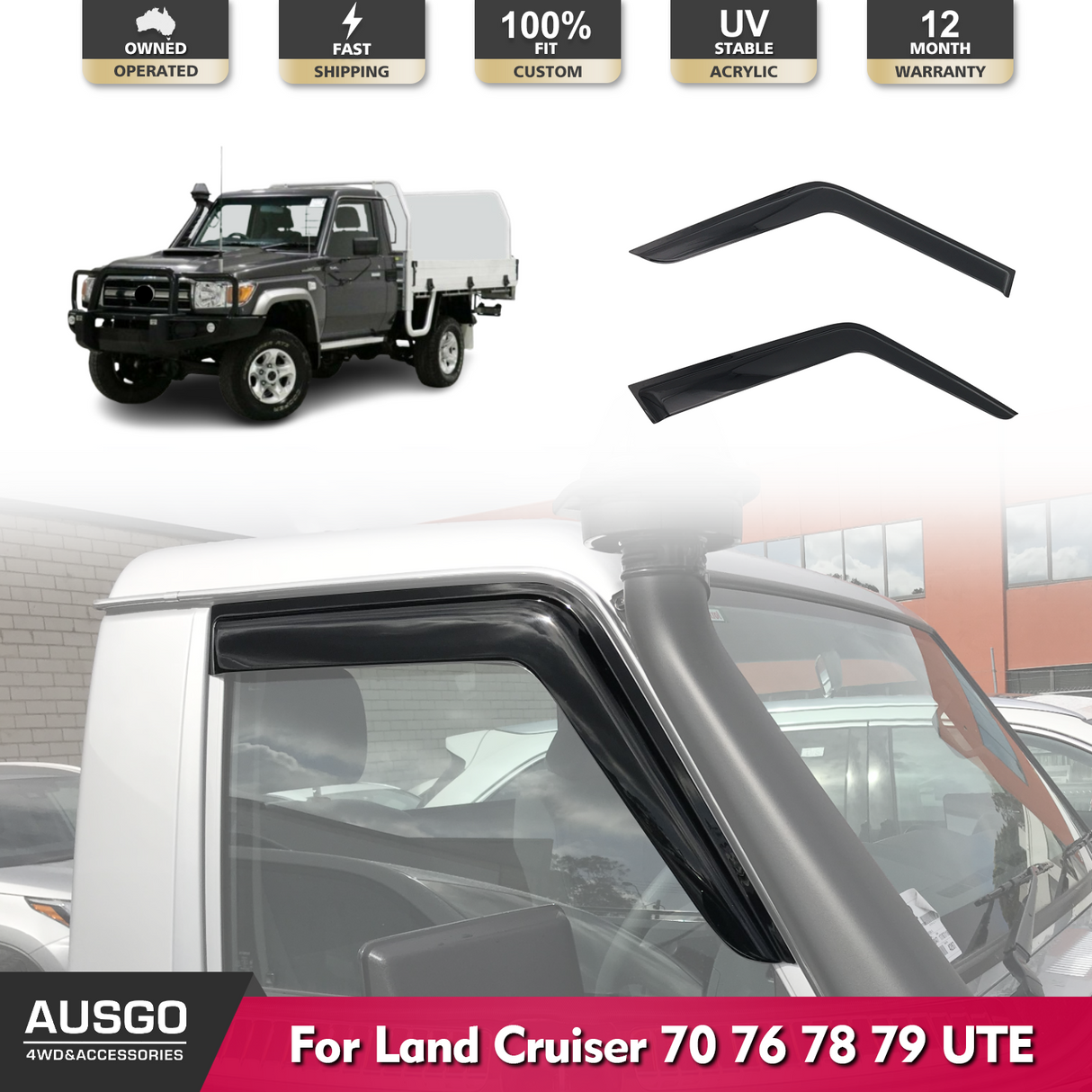 Luxury Weather Shields for Toyota Land Cruiser Landcruiser 70 76 78 79 Series