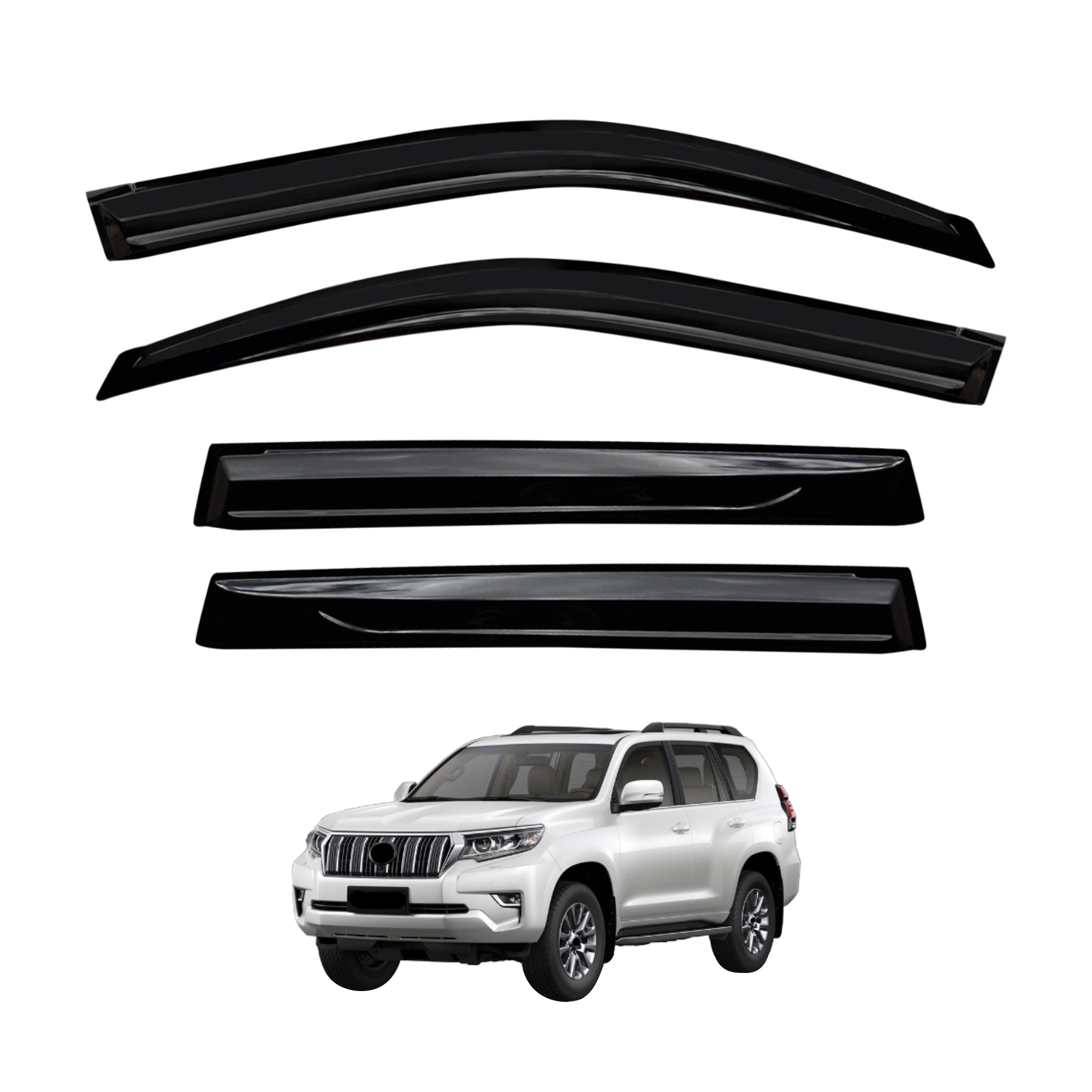 Luxury Weather Shields for Toyota Land Cruiser Prado 150 Series 2009-2