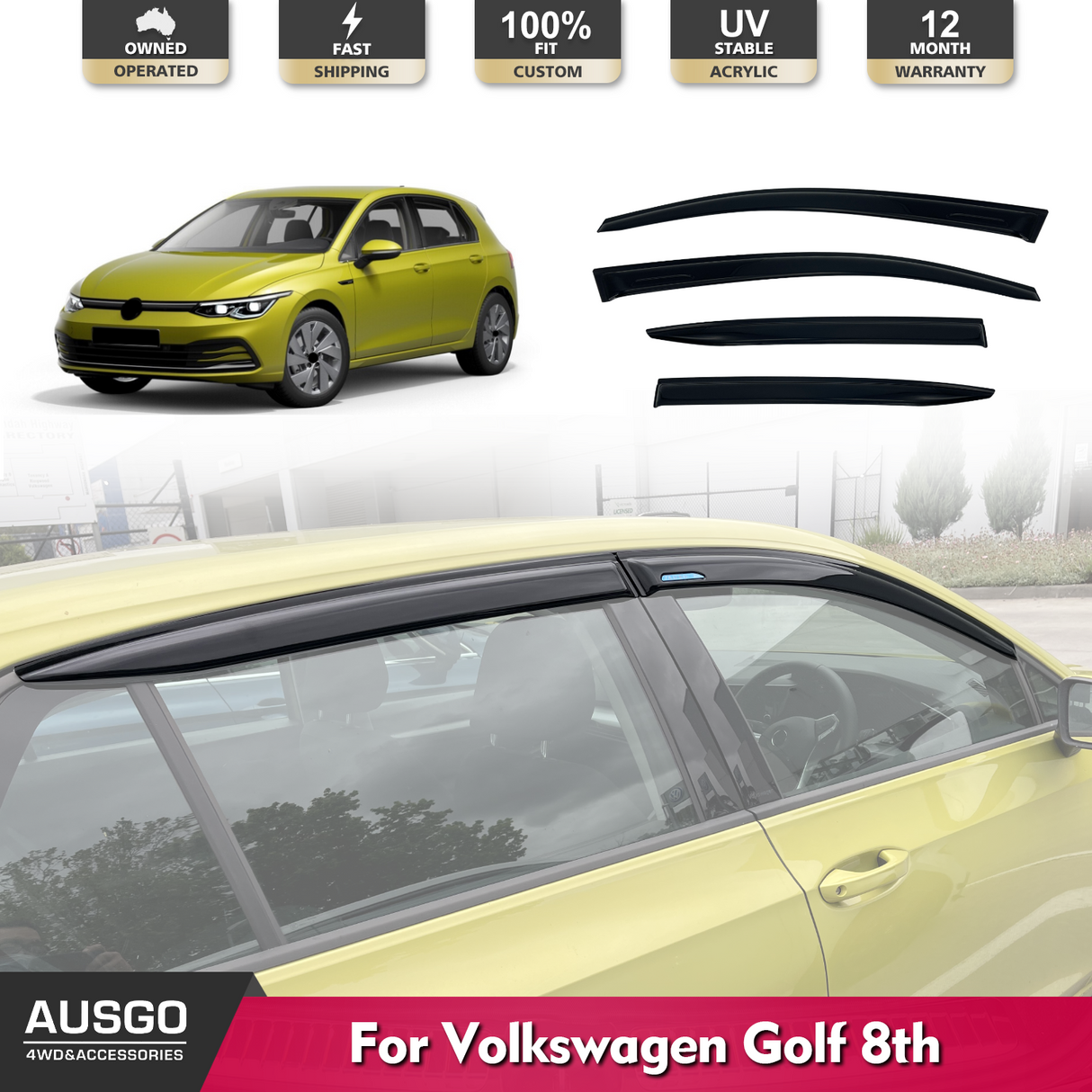 Luxury Weather Shields for Volkswagen Golf 8th Hatch 2021-Onwards