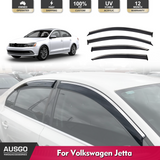 Stainless Trim Weather Shields for Volkswagen Jetta 2011-2019