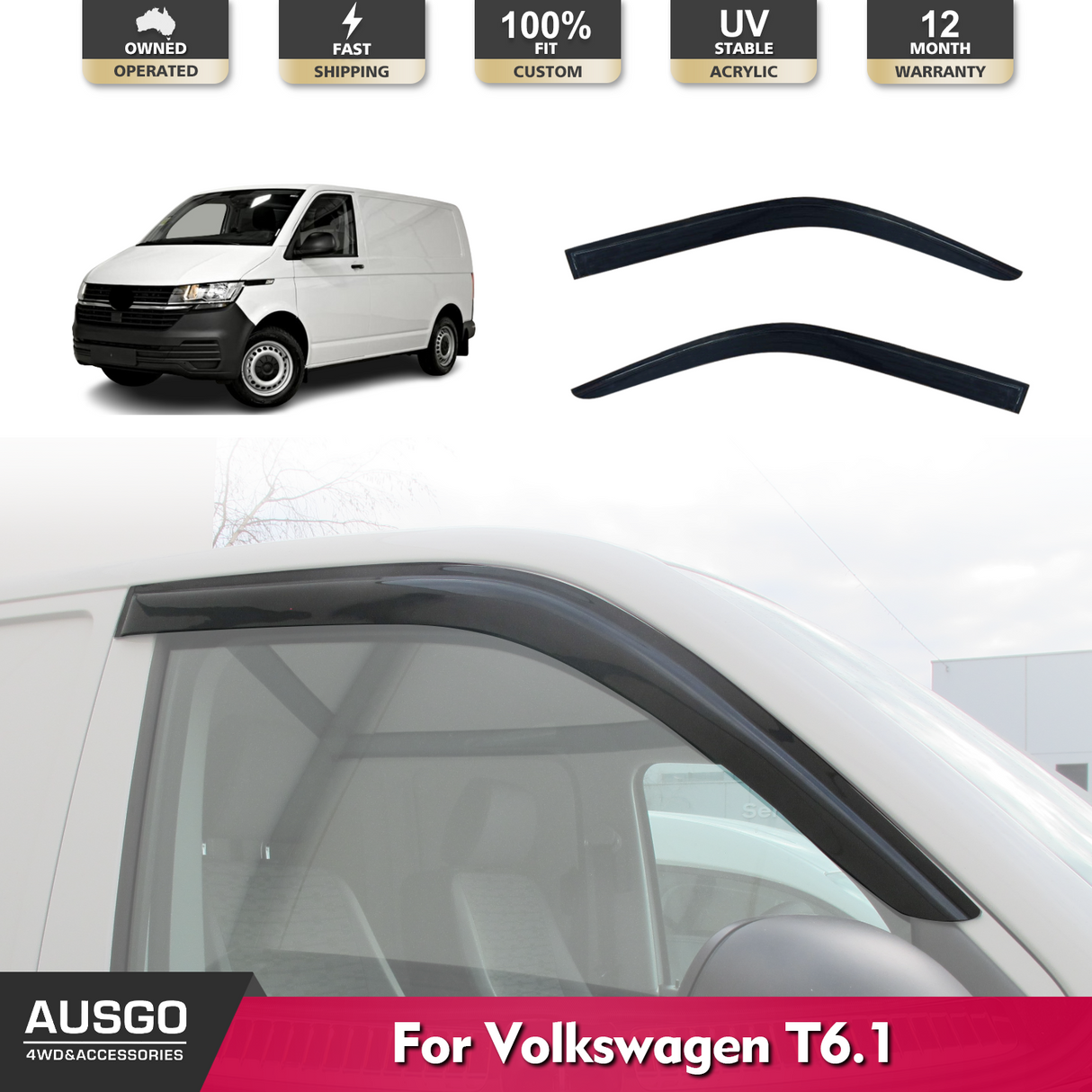 Weather Shields for Volkswagen Multivan / Transporter T6.1 2020-Onwards