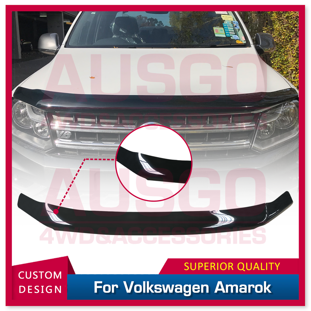 Bonnet Protector for Volkswagen Amarok 2H Series 2009-2022 PICK UP ONLY