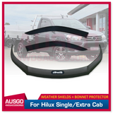 Injection Weather Shields + Bonnet Protector for Toyota Hilux Single Cab 2015-2020