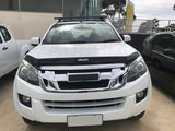 Luxury Weather Shields + Bonnet Protector for ISUZU D-MAX DMAX Single / Extra Cab 2012-2016