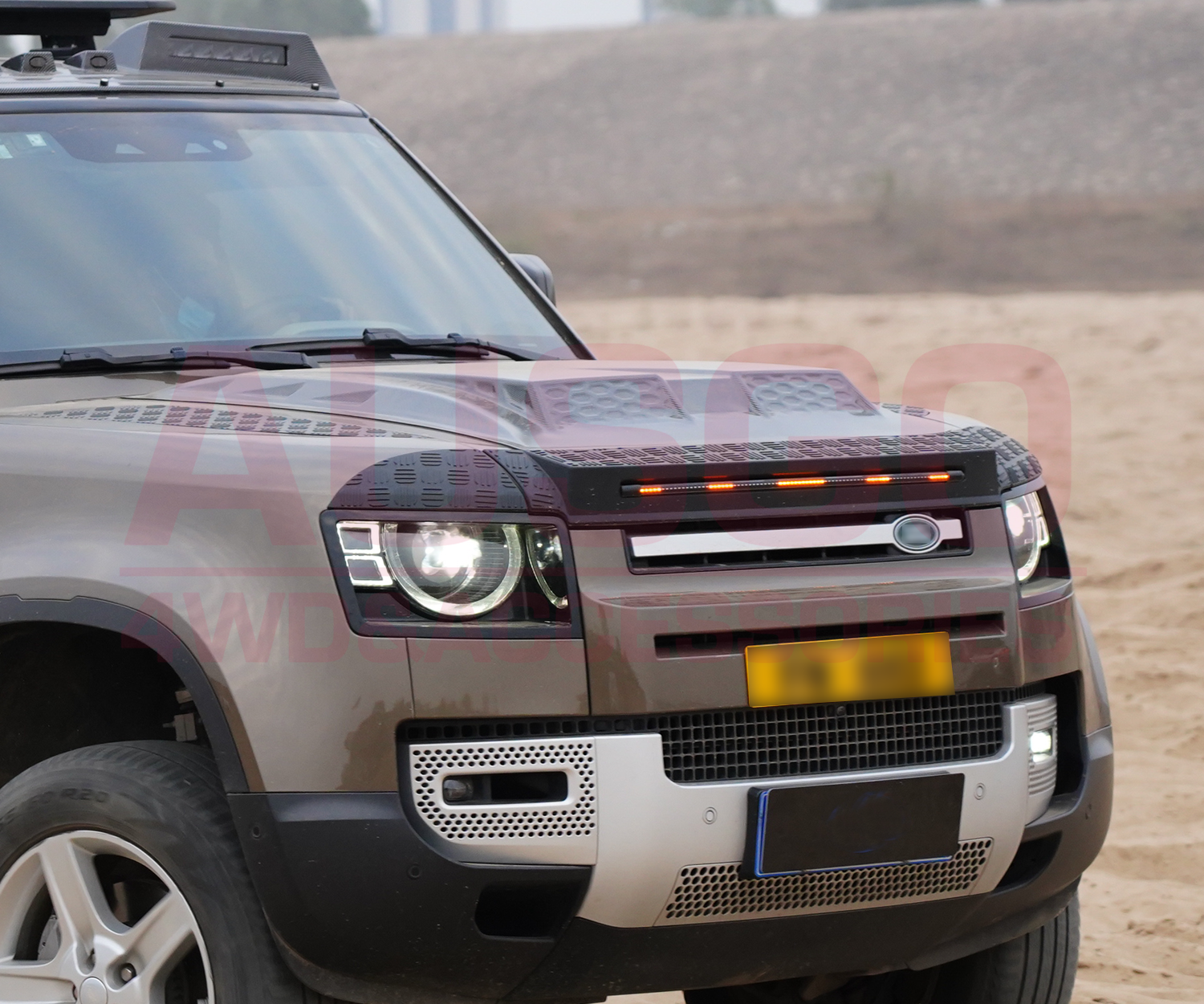 Bonnet Protector with LED Light for Land Rover Defender 2020-Onwards