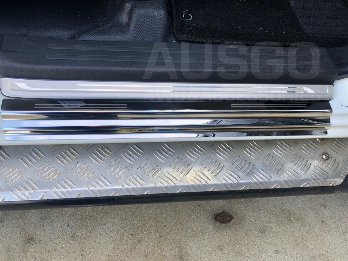 Stainless Door Sill Protector for Mitsubishi Triton Dual Cab 2015-2024