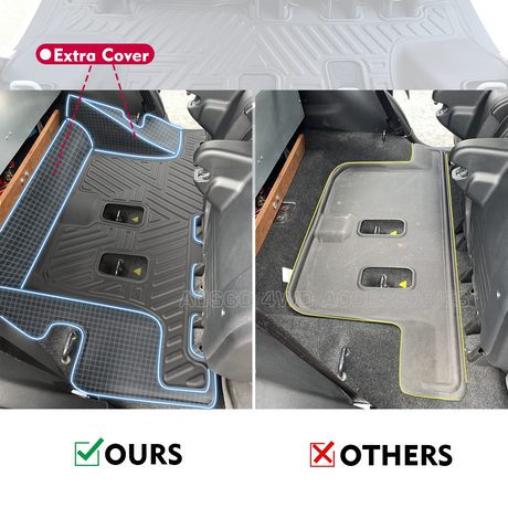 3D TPE 3rd Row Car Floor Mat for ISUZU MUX MU-X 2021-Onwards Third Row Floor Liner