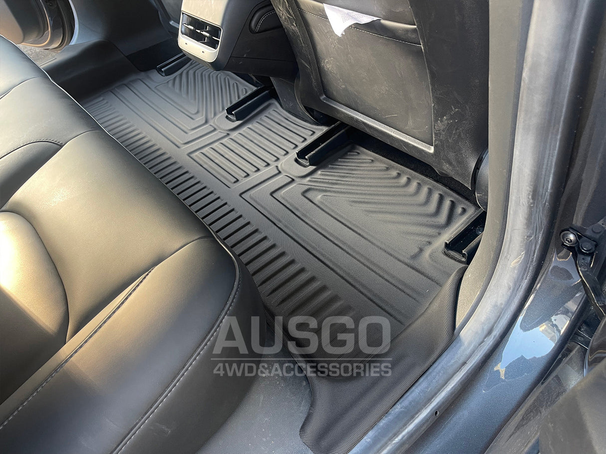 5D TPE Door Sill Covered Car Floor Mats for Tesla Model 3 2019-2023