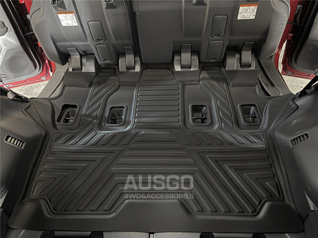 3D TPE Third / 3rd Row Car Floor Mat Floor Liner for Toyota LandCruiser 300 Land Cruiser 300 LC300 7 Seats 2021-Onwards