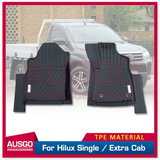 5D Car Floor Mats for Toyota Hilux Auto Transmission Single / Extra Cab 2015-Onwards