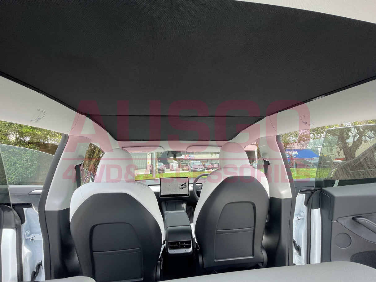 Magnetic Glass Roof Sunshade for Tesla Model Y 2022-Onwards UV Protection Mesh Cover Sunroof Sun Shade 2PCS