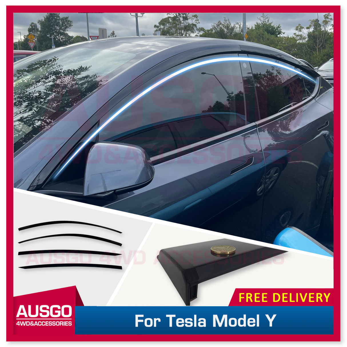 Injection Weather Shields for Tesla Model Y 2022-Onwards  Weathershields Window Visors