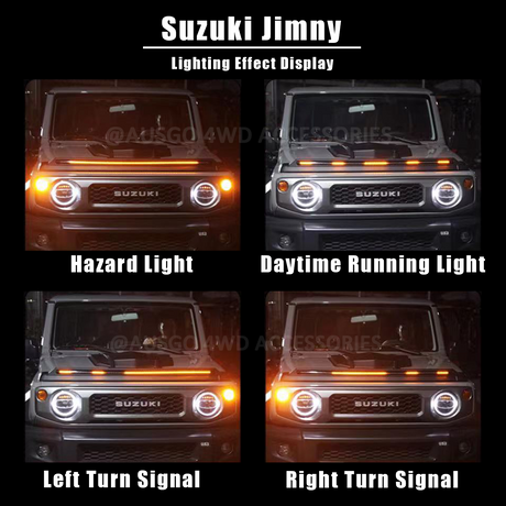 LED Light Injection Bonnet Protector for Suzuki Jimny 2018-Onwards