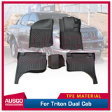 3D Floor Mats for Mitsubishi Triton MQ MR Series Dual Cab 2015-2024