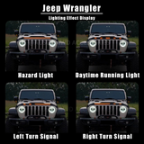 LED Light Injection Bonnet Protector for Jeep Wrangler JK Series 4 Doors 2007-2018