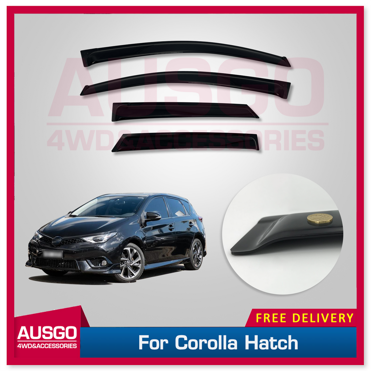 Luxury Weather Shields for Toyota Corolla Hatch 2012-2018